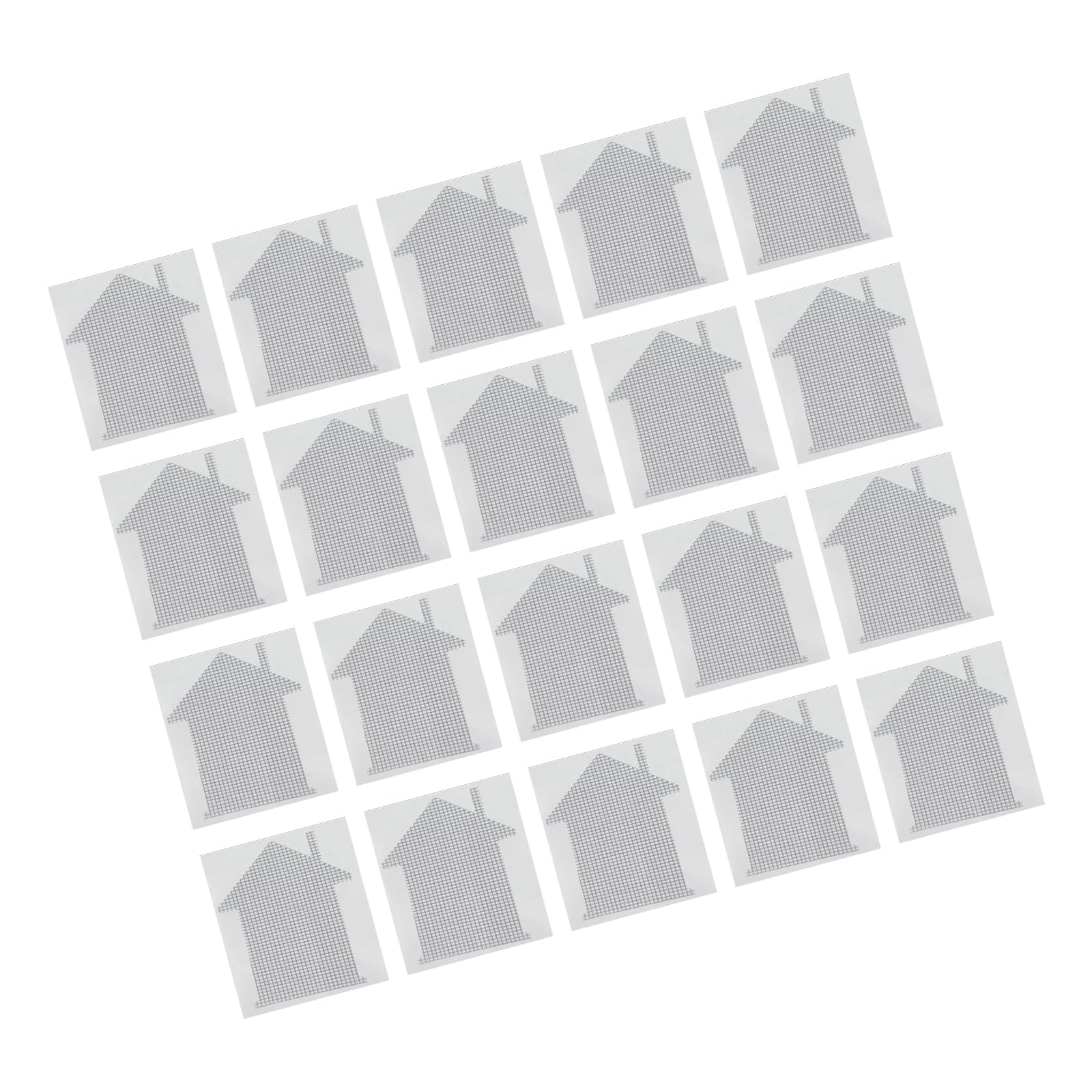 Alloneslife House Fiberglass Repair Mesh Set, Adhesive Window Mender, 20 Stick On Pieces For Window And Door Care Repair Mesh Adhesive Mender