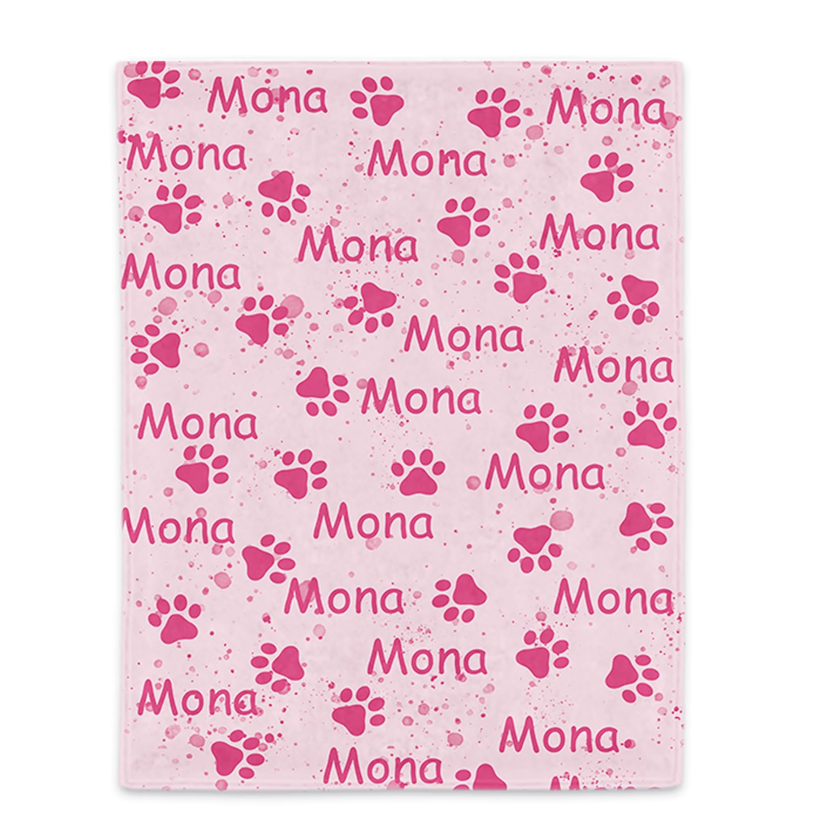 Oksparao Personalized Dog Blanket with Name Custom Flannel Pet Blanket Dog Birthday Gifts for Pet Lover