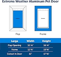 Vista 6 de PetSafe Puerta de aluminio para mascotas para clima extremo, grande