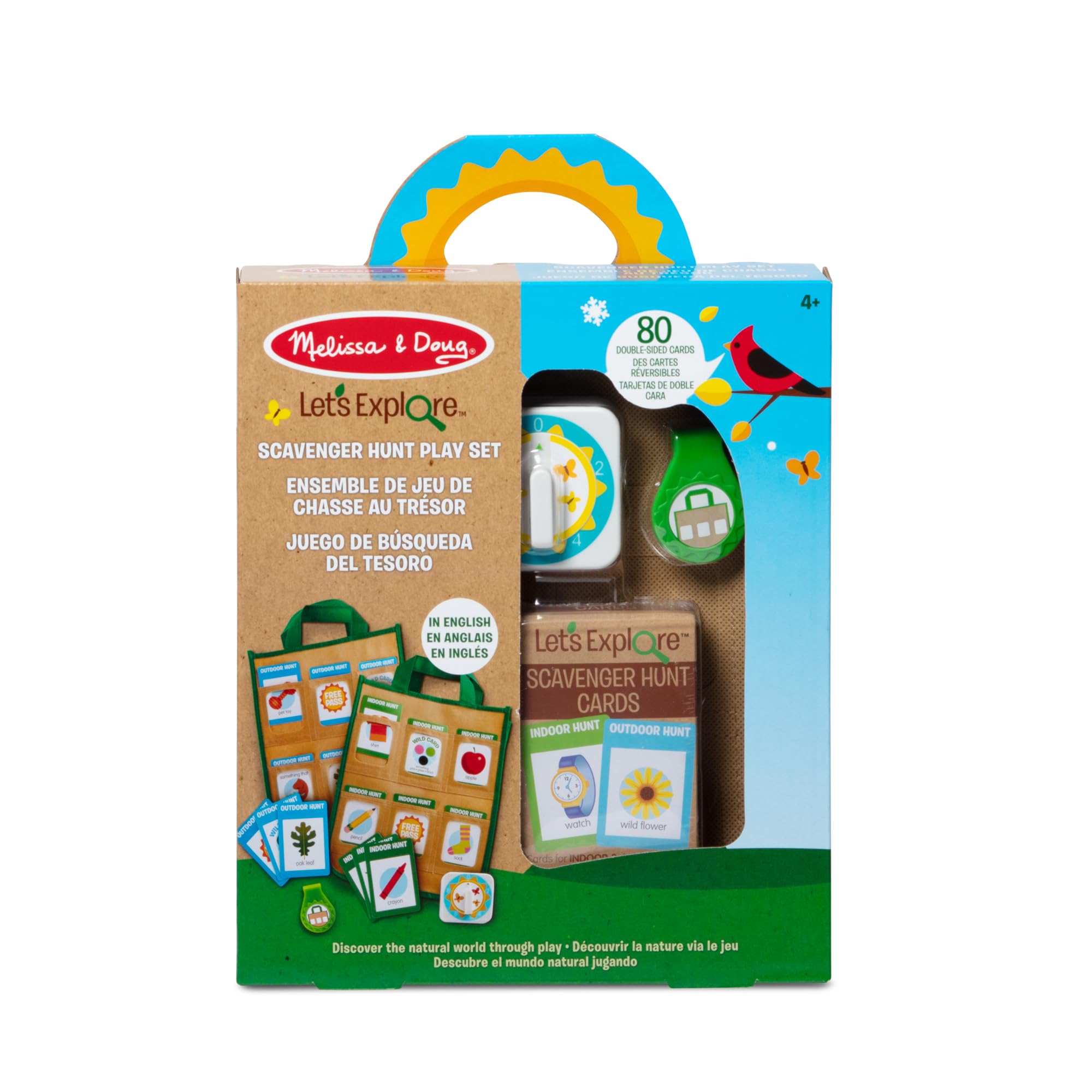 Melissa & Doug |Esploriamo Il Set di Giochi di Caccia al Tesoro Indoor/Outdoor | 3 Anni +