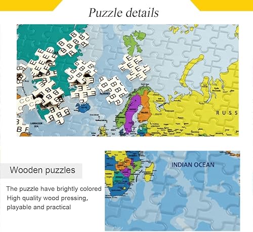 Miniatura 2 de Rompecabezas de mapa del mundo, rompecabezas para adultos de 1000 piezas, con letras en la parte posterior, divertidos rompecabezas para adultos