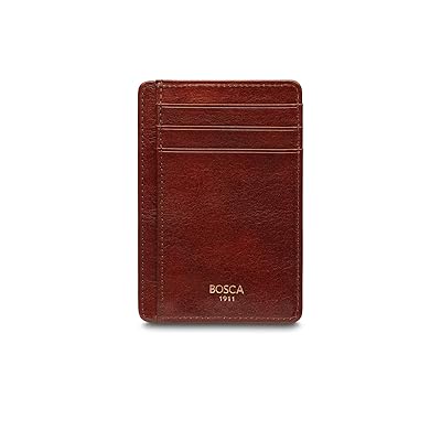 Bosca Old Leather Seven Pocket ID RFID Card Case Men