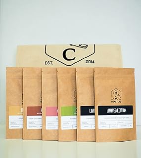 Roasters Single Origin Sample Box, 100% Arabica Speciality Coffee - Freshly Roasted, Whole Bean, Medium Roast 6x50g