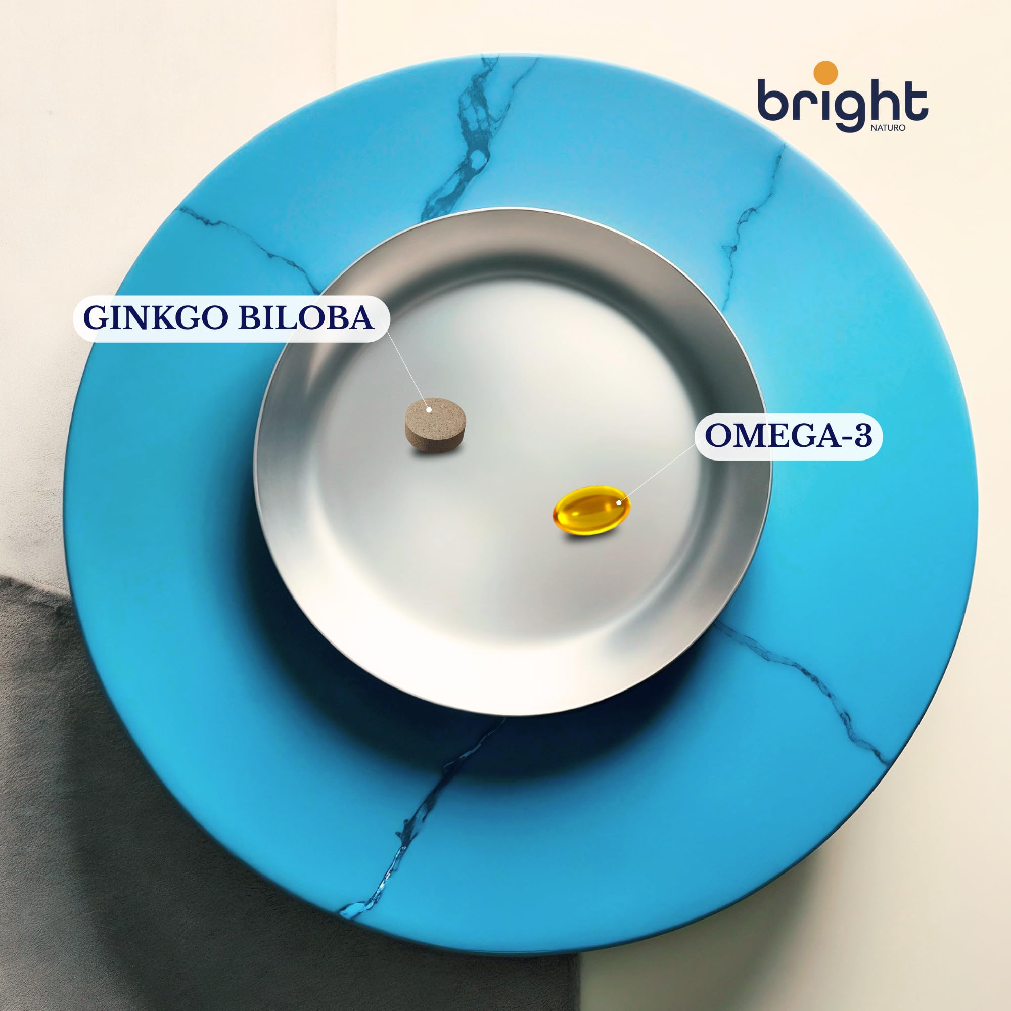 Omega 3 TG Ultra, Ginkgo Biloba - SmartAbsorb™ | para la función cerebral, la memoria y la circulación | 56 sobres diarios