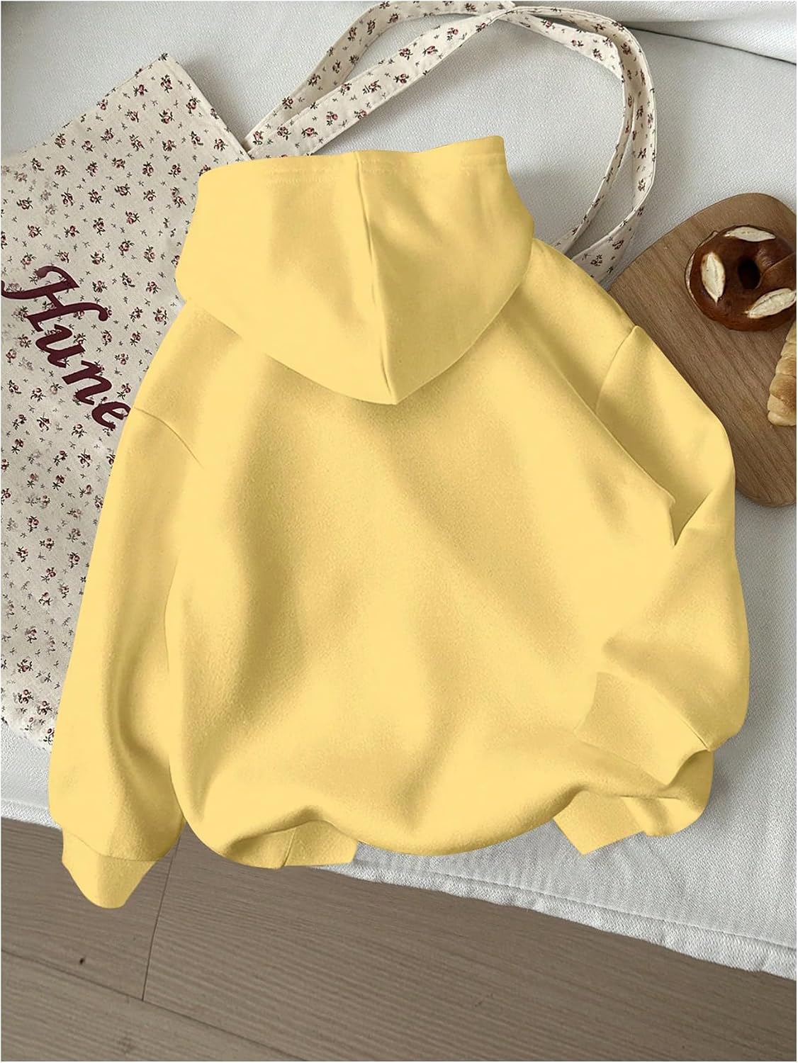 Floerns Girl's Cartoon Print Hoodie Sweatshirts Long Sleeve Cute Hooded Pullover Tops