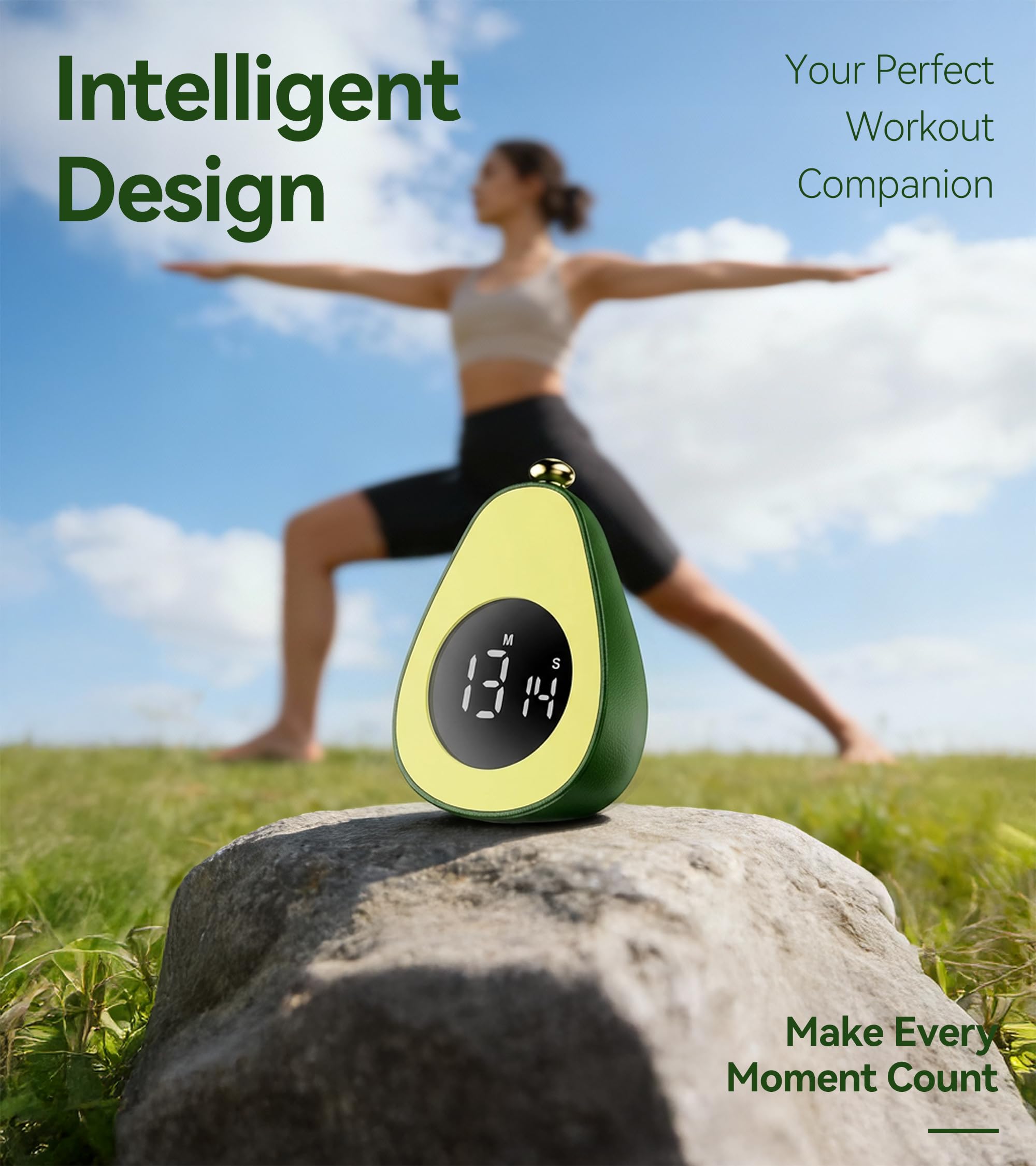 Avocado Digitaler visueller Timer für Kinder, Töpfchentraining-Timer für Kleinkinder, Avocado
