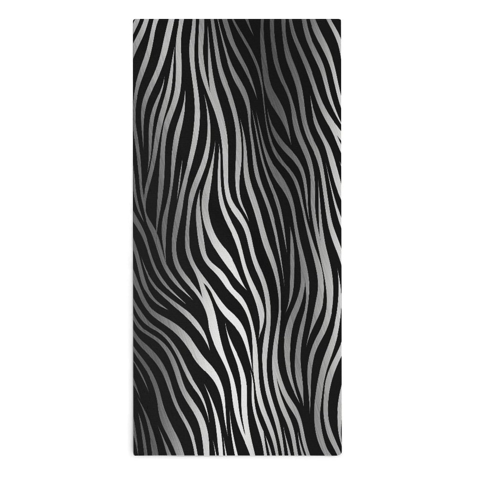 VstaDank Zebra Print Towel Quick Dry Absorbent Towels for Beach Thin Soft Lightweight Travel Bath Towel Sand Free Super Microfiber Face Towels for Sport Bath Adults