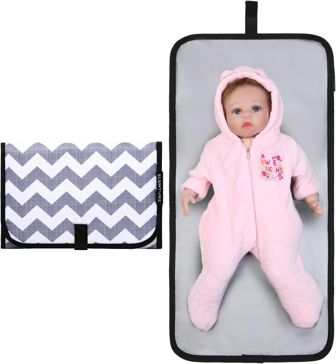 ELENTURE Diaper Changing Pad, Baby Infant Portable Travel Changing Station Mat Bag