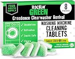 Rockin' Green Deep Cleaning and Deodorizing Tablets for Dishwashers, Washing Machines, and Garbage Disposals, Removes Odor and Residue (Garbage Disposal Cleaning Tablets, 24 Count)