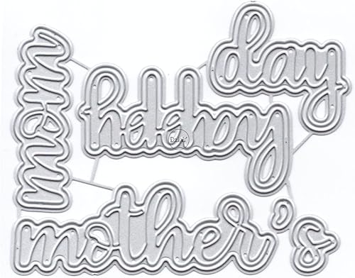 DzIxY Troqueles de corte de metal para el Día de la Madre Sombra Feliz Día de la Madre para hacer tarjetas de papel troquelado, juegos de troqueles