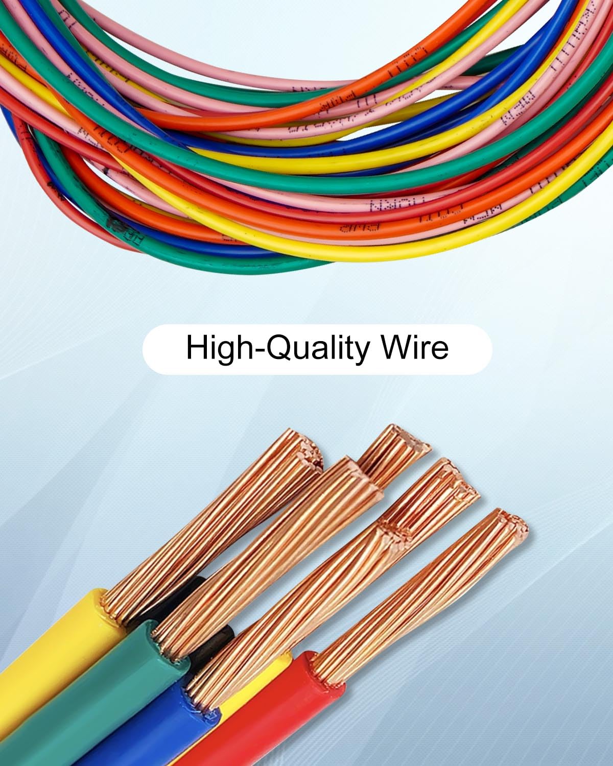 14 Circuit Universal Wiring Harness Fit for Street Muscle Car Hot Rod Rat XL Chevy Ford Chrysler Mopar, Comes with 24-pcs 12V Fused Copper Wire Harness Cable Set