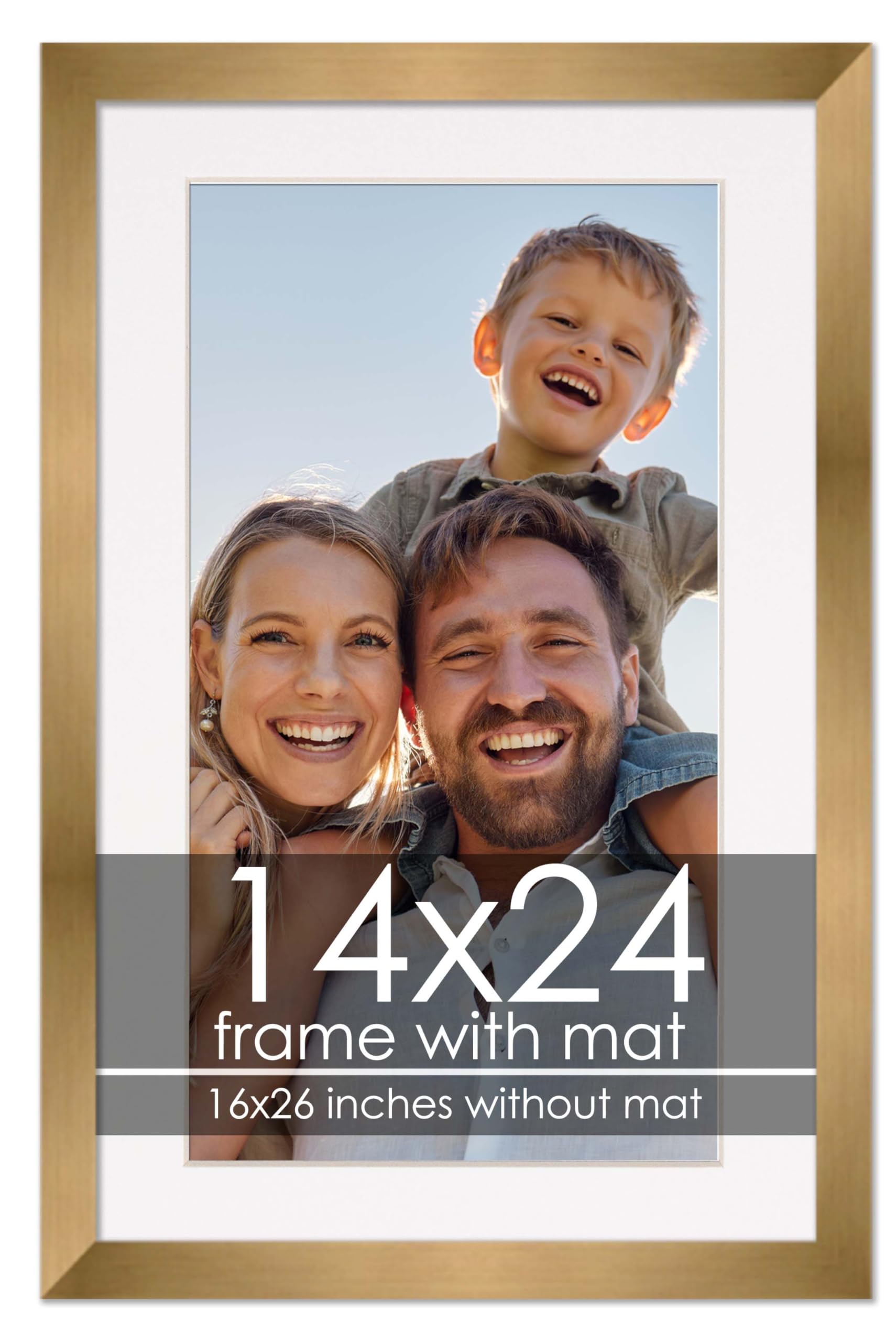 Amazon.com - 14x24 Frame with Mat - Bronze 16x26 Frame Wood Made