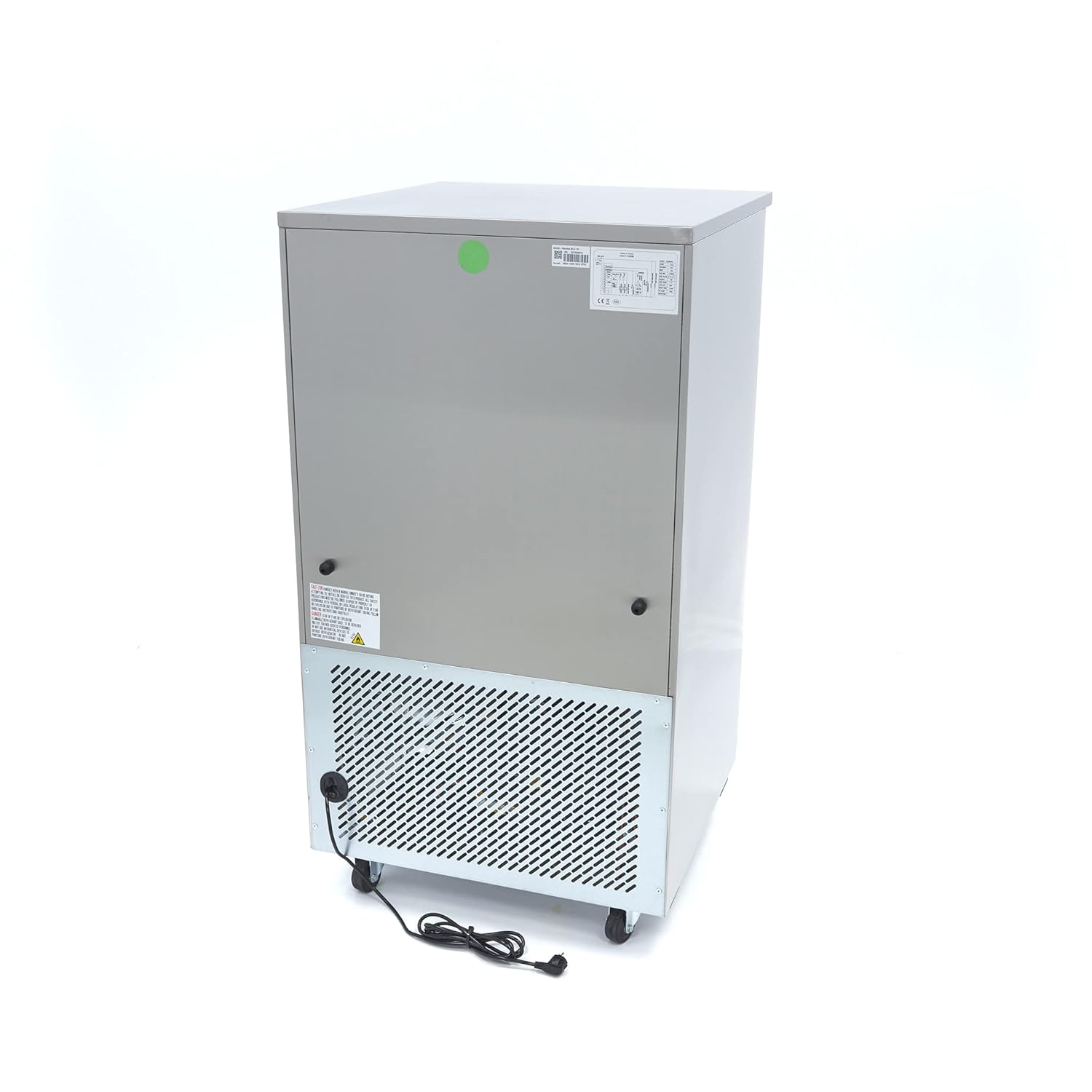 posterior view of the Maxima Blast Chiller 10 GN, showing the power cord and ventilation area.