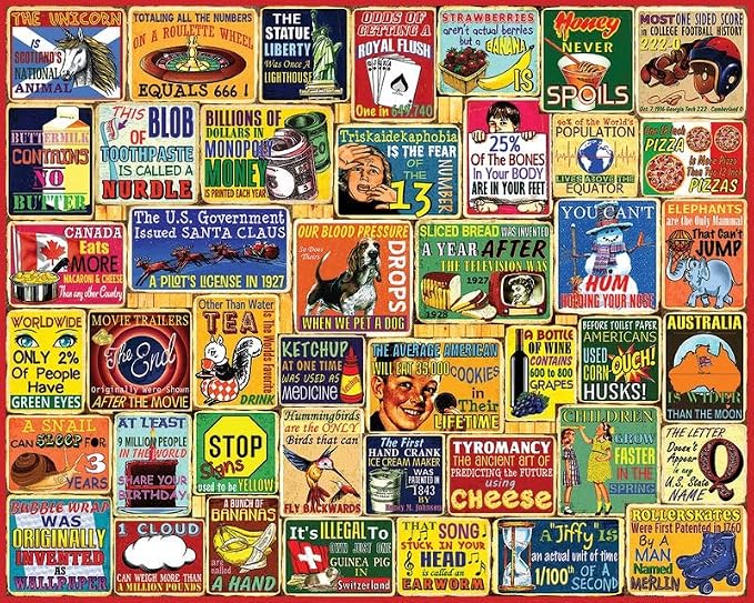 Rompecabezas de 1000 piezas vintage 24x30 pulgadas para adultos - Did You Know miniatura 7
