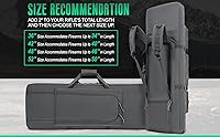 Vista 6 de DULCE DOM - Bolso suave doble para rifle de 32/36/42/48/52 pulgadas, perfecto para almacenamiento y transporte de armas de fuego, pistolas y rifles