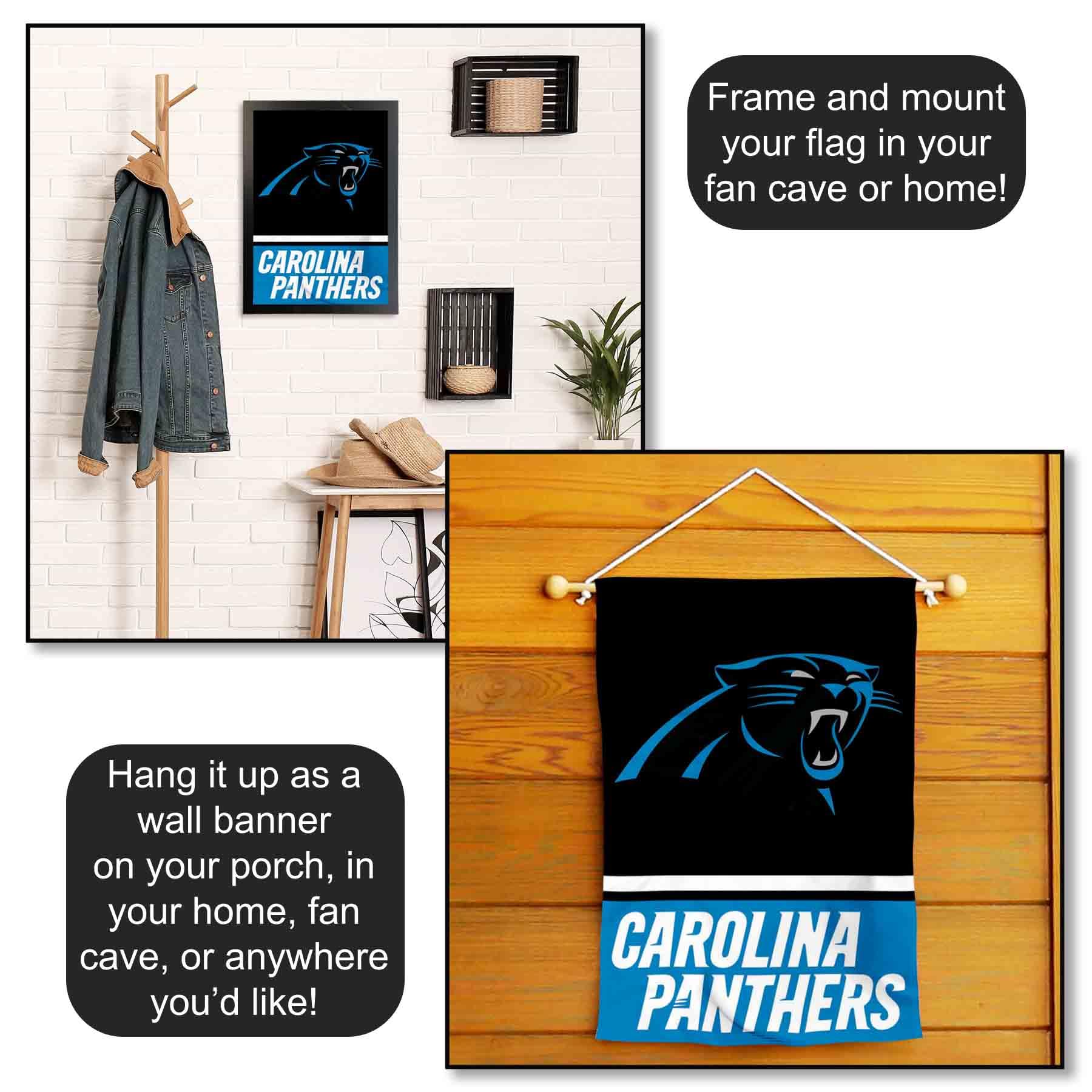 Rico GAR0801 Panthers Double Sided Garden Flag – 13 X 18 Inches, Officially Licensed