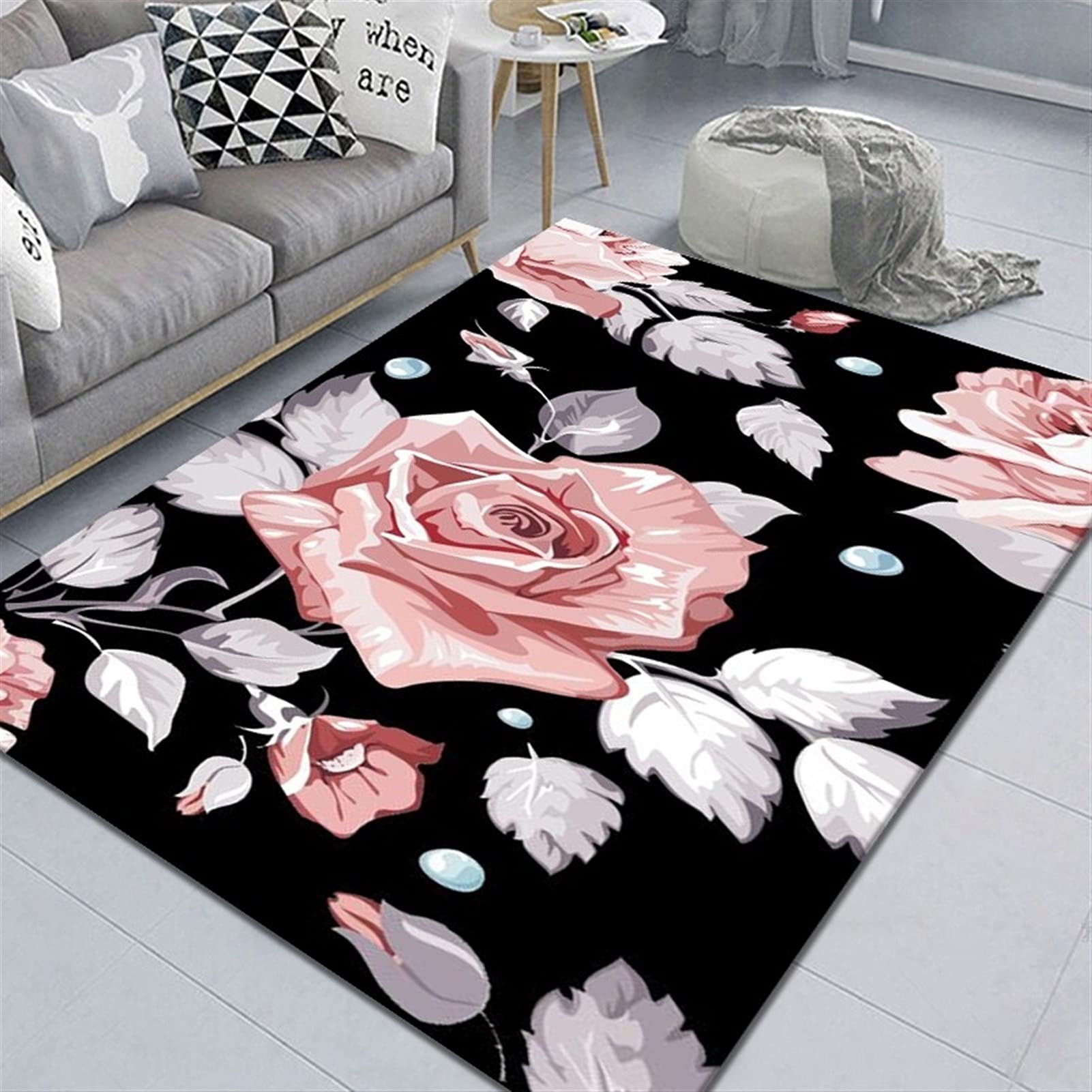 Tapis 3D décoratif moderne pour salon et couloir