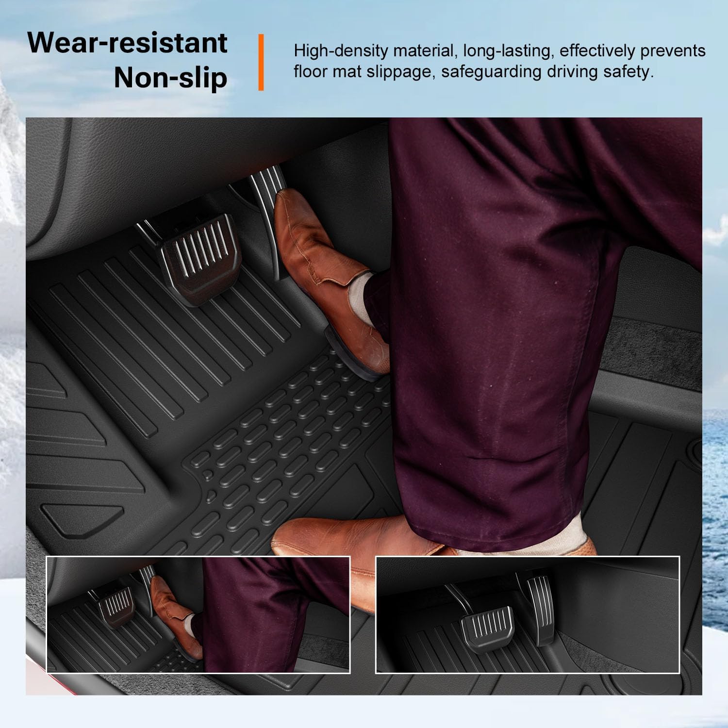 powoq 6 Seats Floor Mat Compatible with 2021-2025 Jeep Grand Cherokee L Cargo Mat Floor Liner TPE Backrest Trunk Liner Replacement for 2021-2025 Jeep Grand Cherokee L Accessories - Image 4