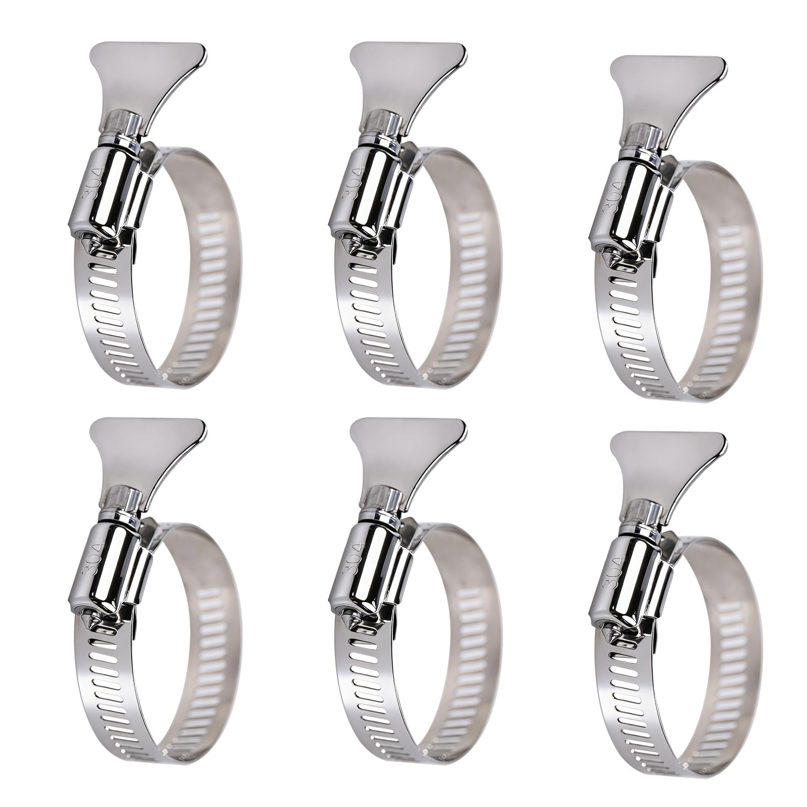 6 Stück Metallische Schlauchschellen Poolschellen 1-1/4 Zoll Edelstahl