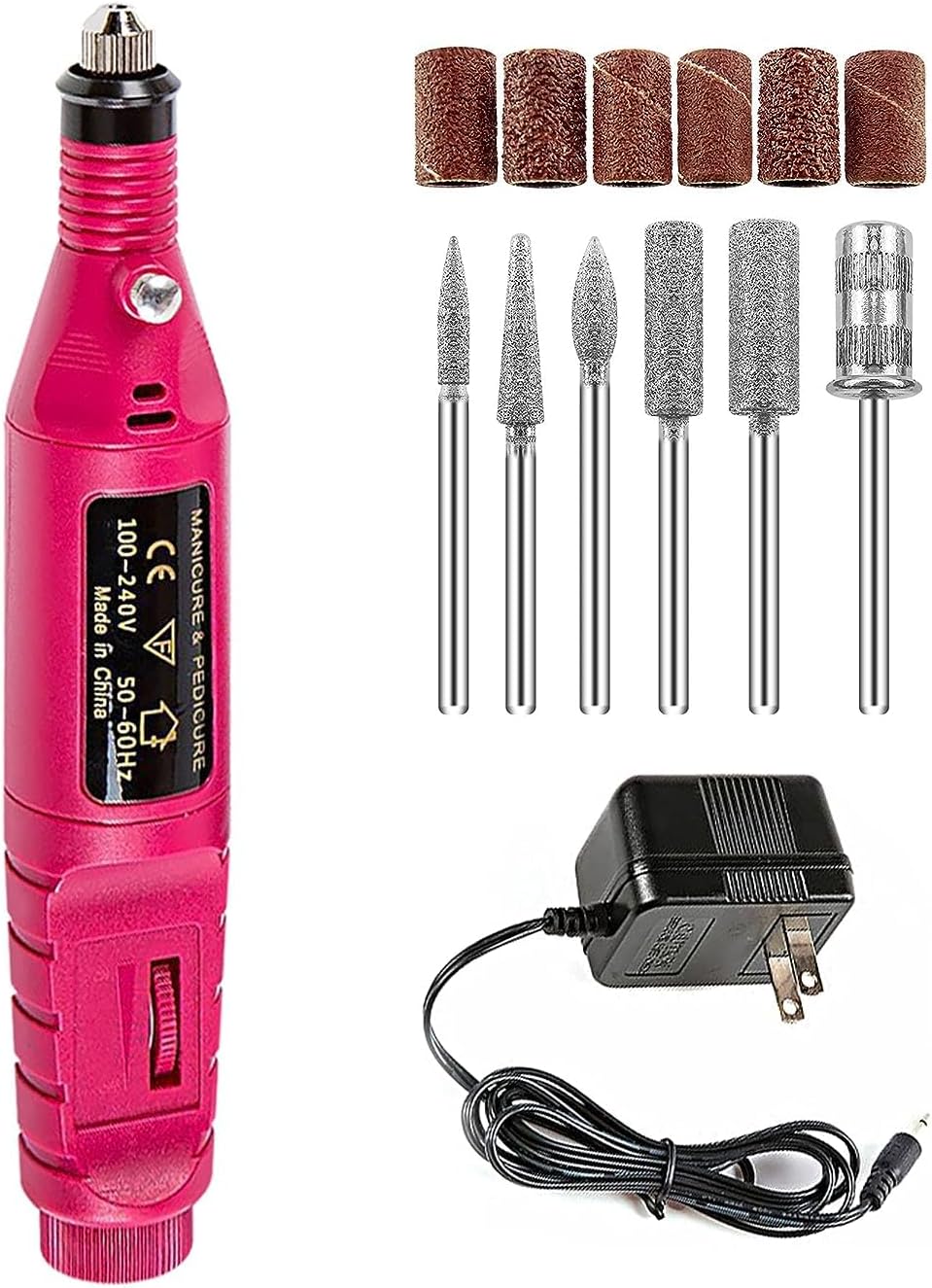 Electric Nail File Jaywayne Nail Drill Machine 20000 RPM Nail Drills for Acrylic Nails Professional Nail Filer Electric for Salon Techs and Home Beginners DIY Use
