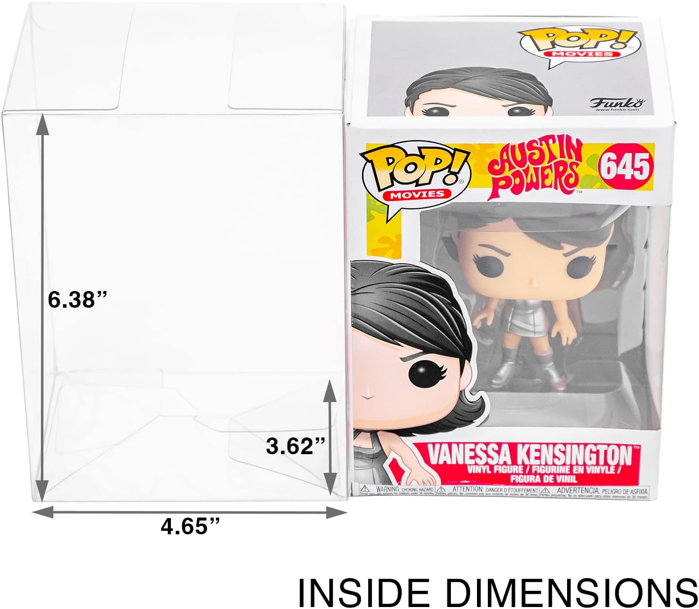 Pop Protector Case Compatible with 4 Inch Funko Pop! Vinyl Figures, (100 Pack) Clear Plastic Box for Figurine Storage