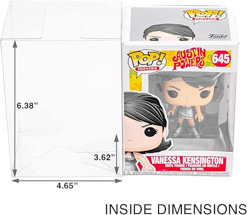Miniatura 2 de Viturio Funda protectora contra burbujas compatible con figuras de vinilo Funko Pop de 4 pulgadas, (50 unidades) caja de plástico transparente para