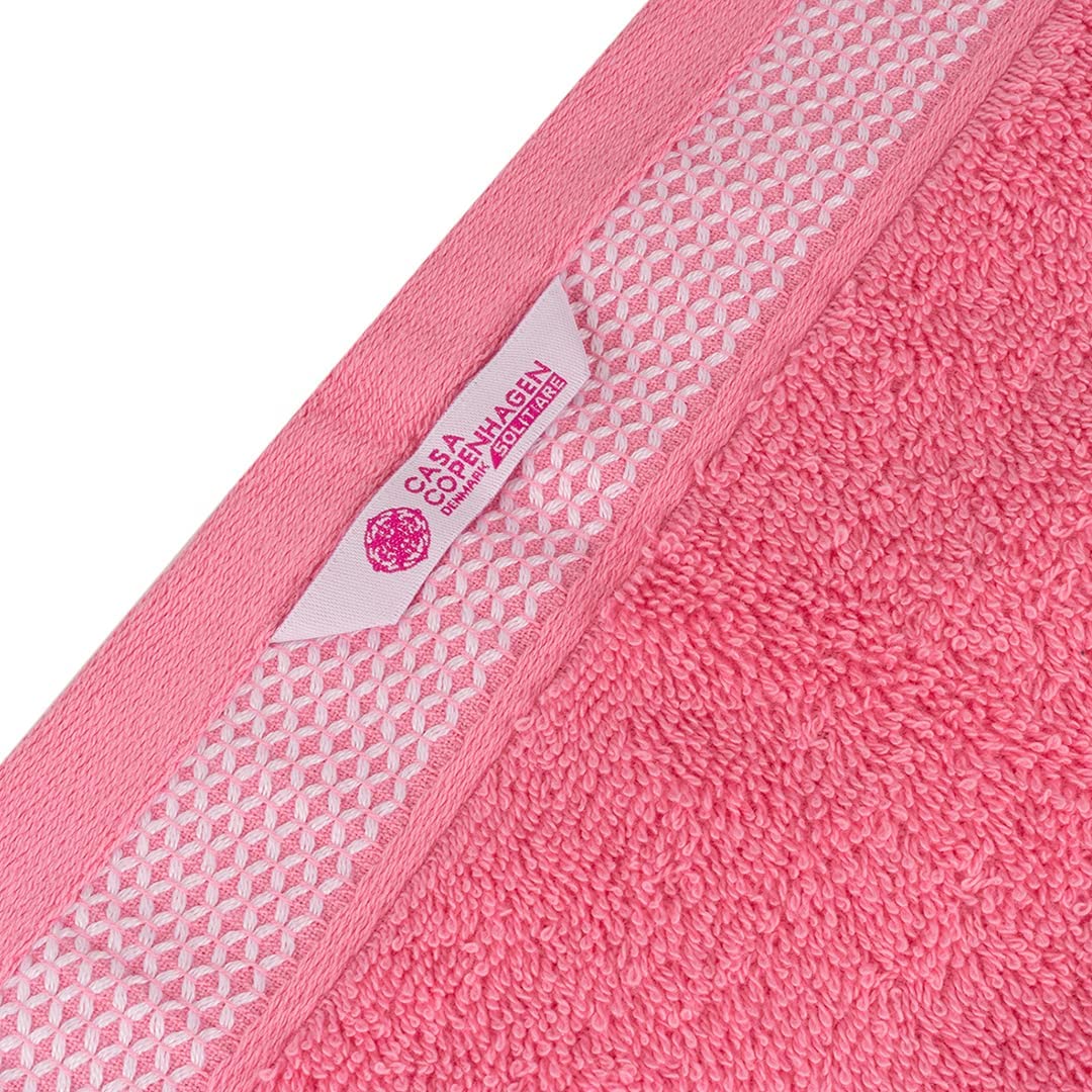 Casa Copenhagen Juego de 6 Toallas de baño 600 gsm, Rosa púrpura-Rosa | Solitaire Mix 100% algodón egipcio puro para baño, cocina y ducha 2toallas baño, 2de mano, 2paños (set regalo mujer y hombre)