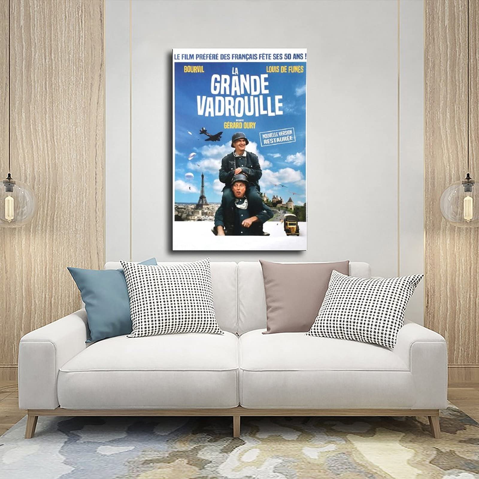 Photo La Grande Vadrouille En Noir Et Blanc – Impression Sur Papier Satiné 190g/m² – Plusieurs Formats Disponibles - 3