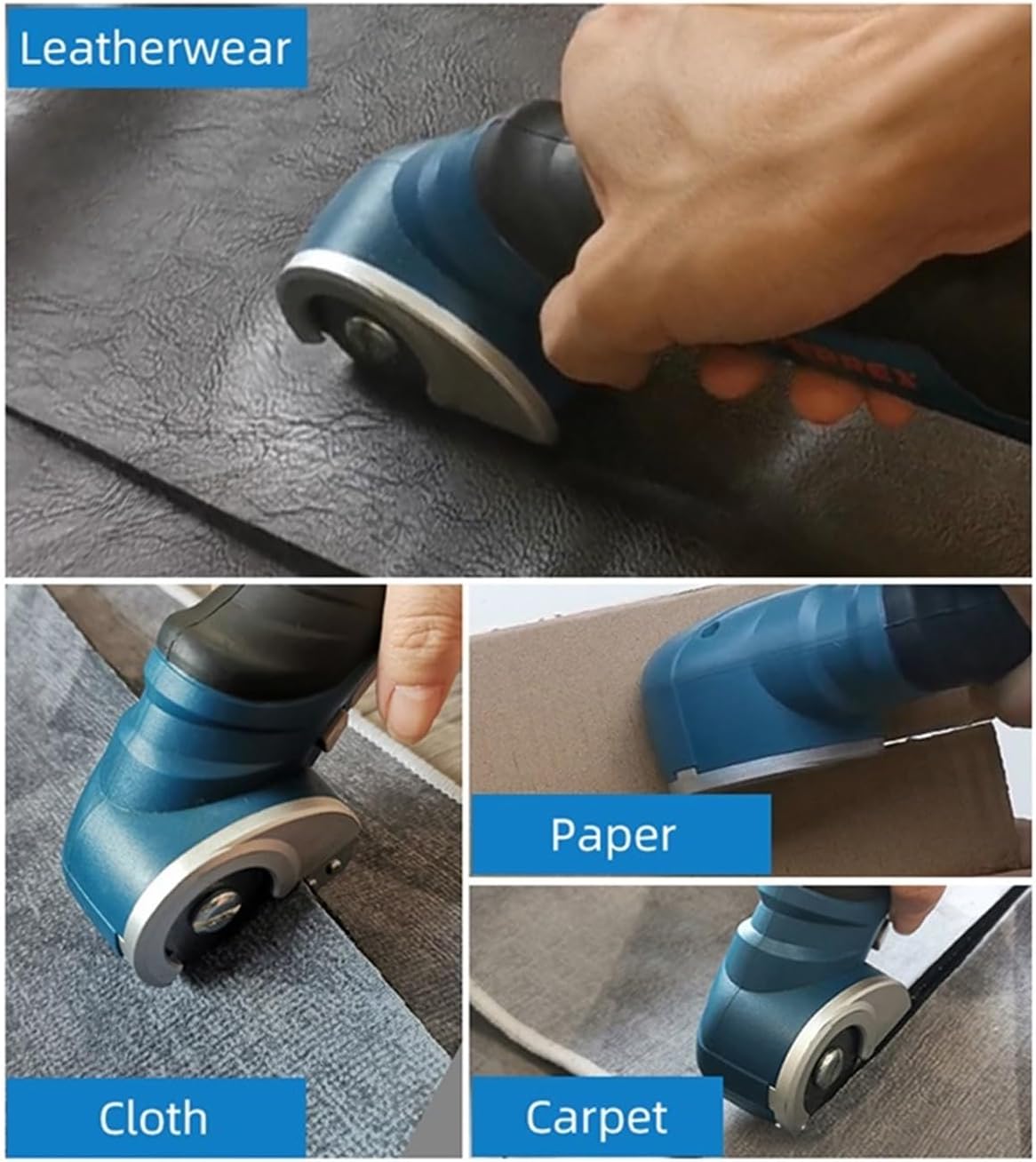 電動カッター、 3.6V 丸はさみパワーロータリーはさみ充電式電気丸はさみ革紙生地ロータリー布カッター