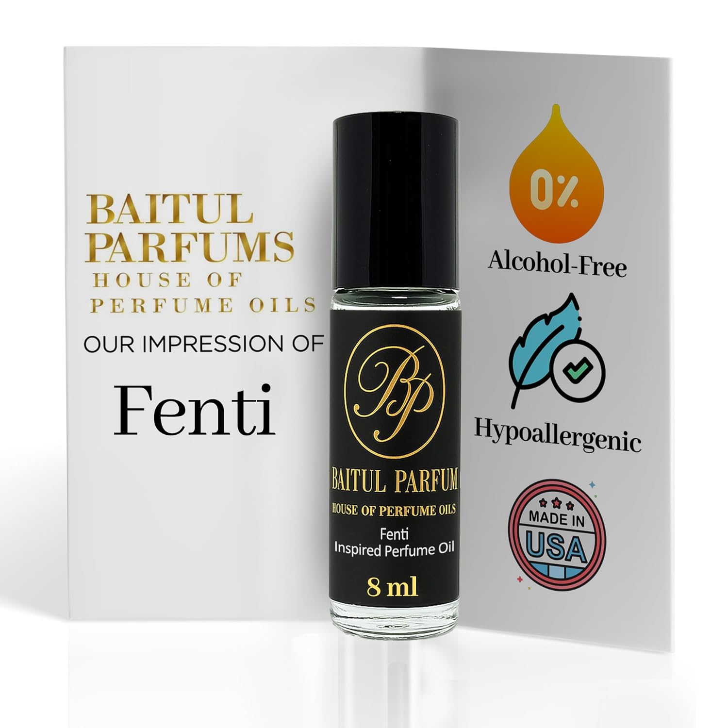 Comparable to Fentii EDP Alcohol-Free Fragrance - 8ml Travel Size Perfume Oil in Glass Bottle Perfume Oil Roll