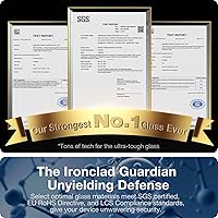 Vista 7 de TORRAS Diamond Shield - Protector de pantalla para iPhone 14 Pro Max grado militar 10X, inastillable, vidrio templado duradero 9H con borde