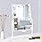 BWLLNI Vanity Mirror with Lights, Hollywood Lighted Makeup Mirror with Phone Holder, Smart Touch Control, 3 Color Lighting Modes, Detachable 10X Magnification, 360Rotation(White)