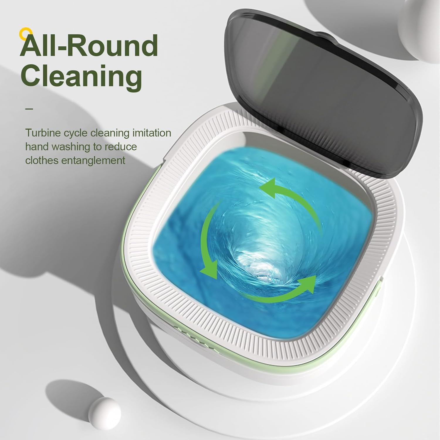 Mini Portable Washing Machine, 16L Collapsible Washing Machine, Compact, Foldable Washer for Baby Clothes, Socks, Underwear, Semi-Automatic, 3 Modes, Ideal for Travel, Camping, Apartments