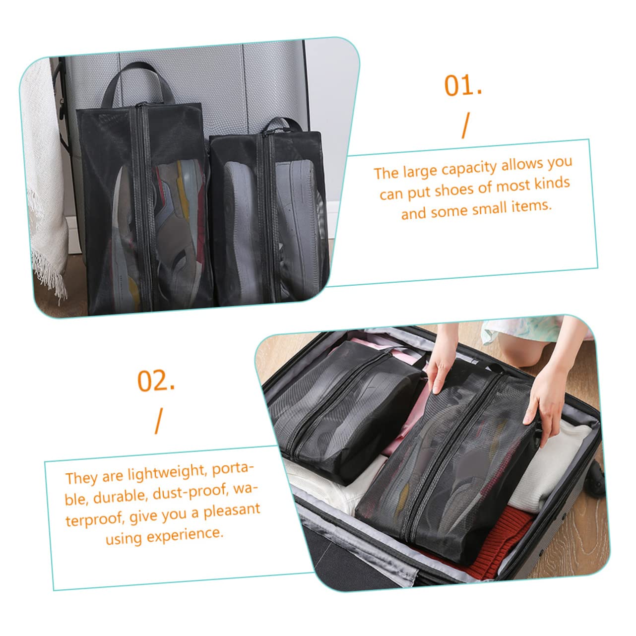 SOIMISS 6stücke Reise Schuhbeutel Atmungsaktive Aufbewahrungstaschen Für Schuhe Transparente Organizer Für Reisen Staubdichte Lagerung Praktische Schuhtaschen Für Männer Und Frauen
