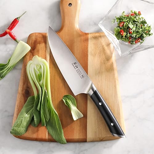 Miniatura 4 de Cangshan HELENA Series Cuchillo de chef forjado de acero alemán (negro, 6 pulgadas)