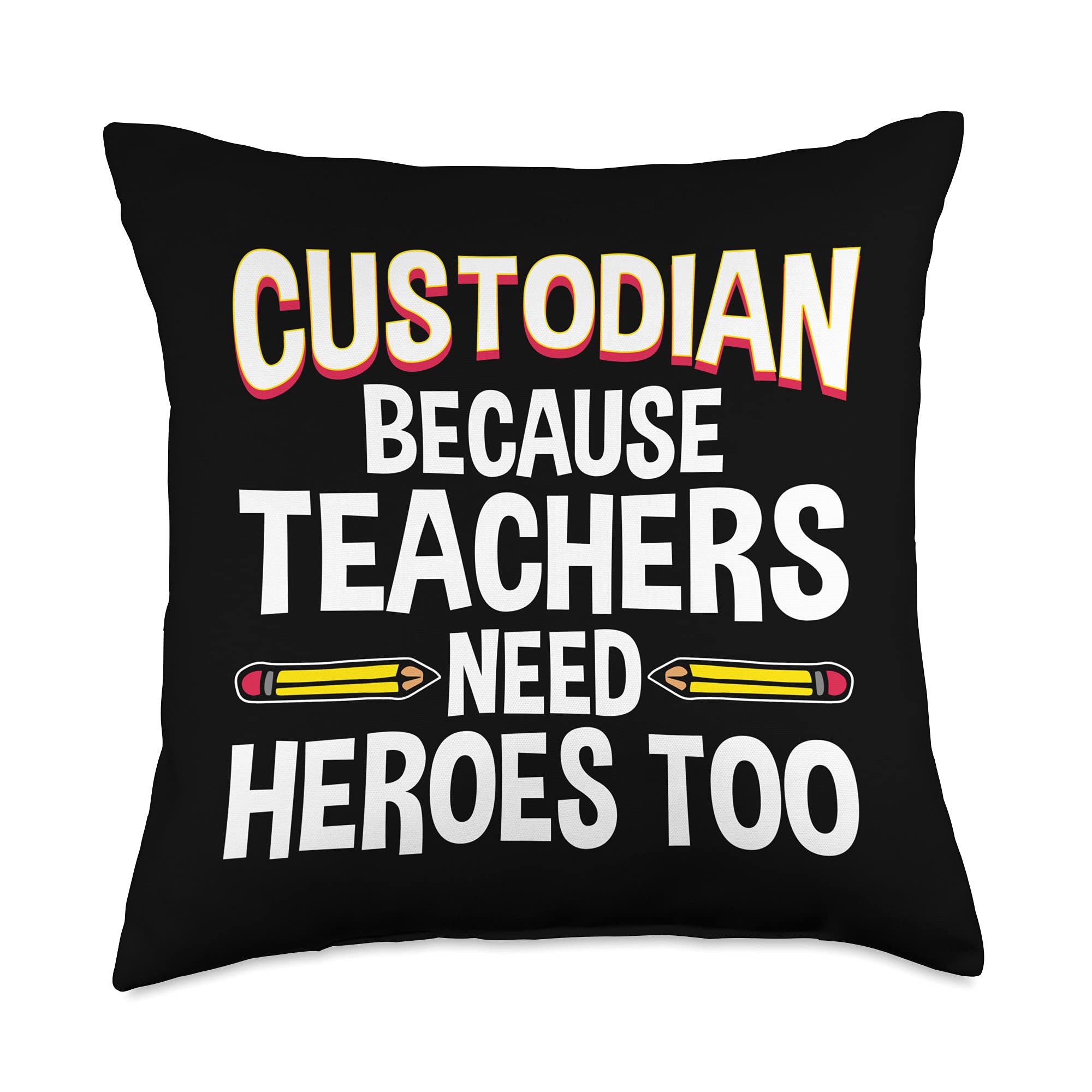 Amazon.com: Best School Custodian Gift Caretaker Humor Lovers Funny School  Custodian Design for Men Women Janitor Quotes Throw Pillow, 18x18,  Multicolor : Home & Kitchen