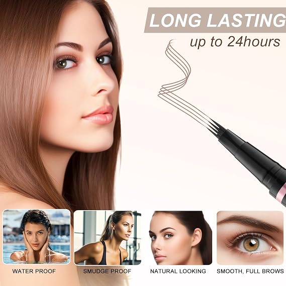 LAVONE Eyebrow Pen Makeup Kit, with Waterproof Eyebrow Pencil, Eyeliner, Pomade, and Brow Brush, Smudge-Proof and Long Lasting, Create Full and Natural Brows, Ash Blonde