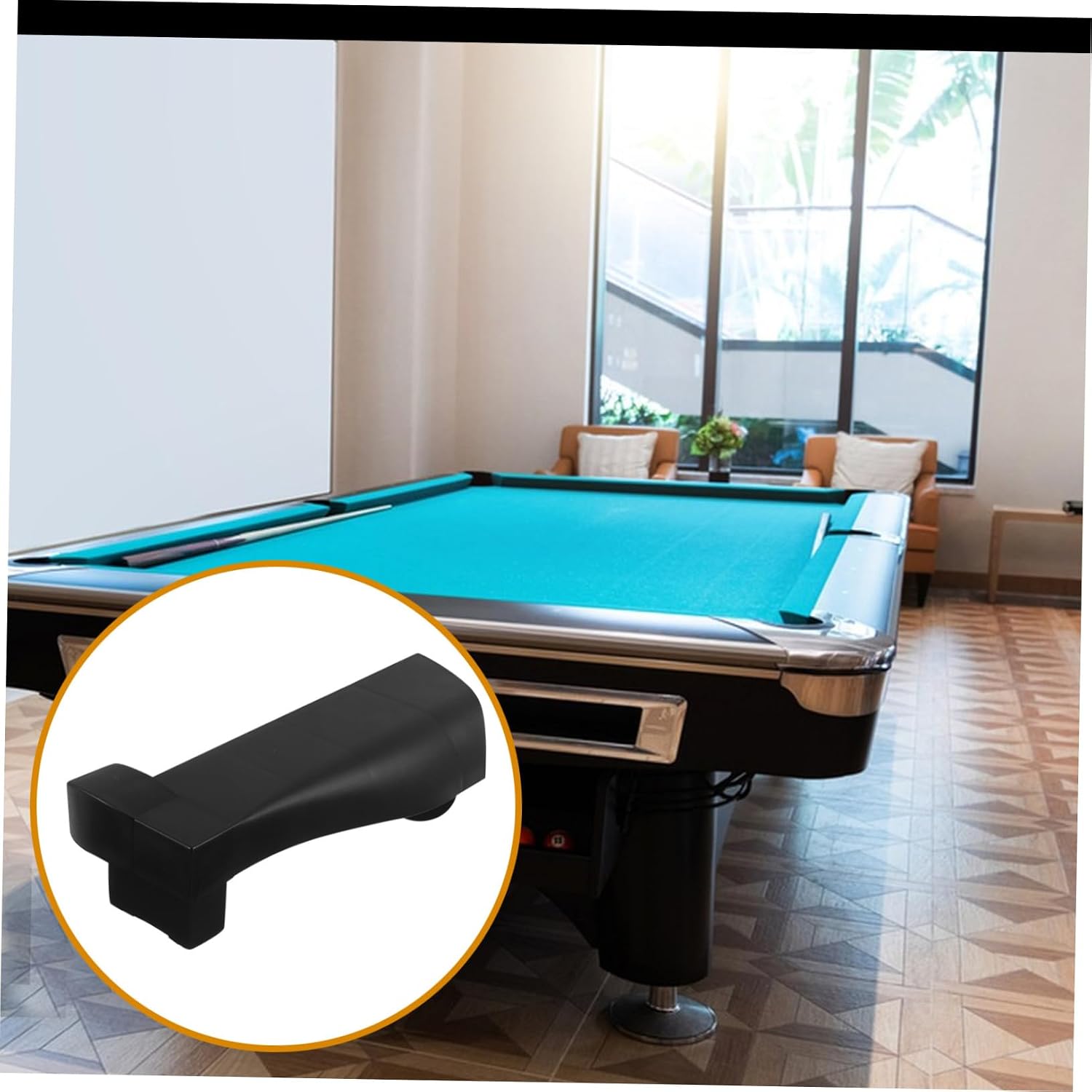 VICASKY 4pcs Billiard Table Corner Protectors Snooker Hardware Accessories for Pool Tables Easy Installation Black Bumpers for Use