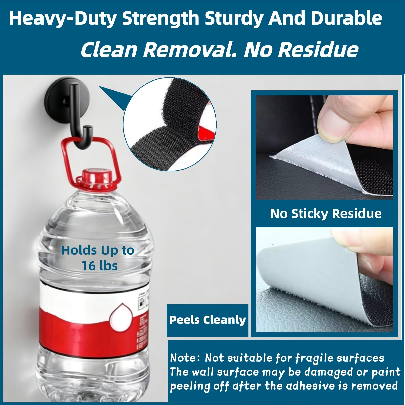 Heavy Duty Hook & Loop Strips - Strong Hold! -3