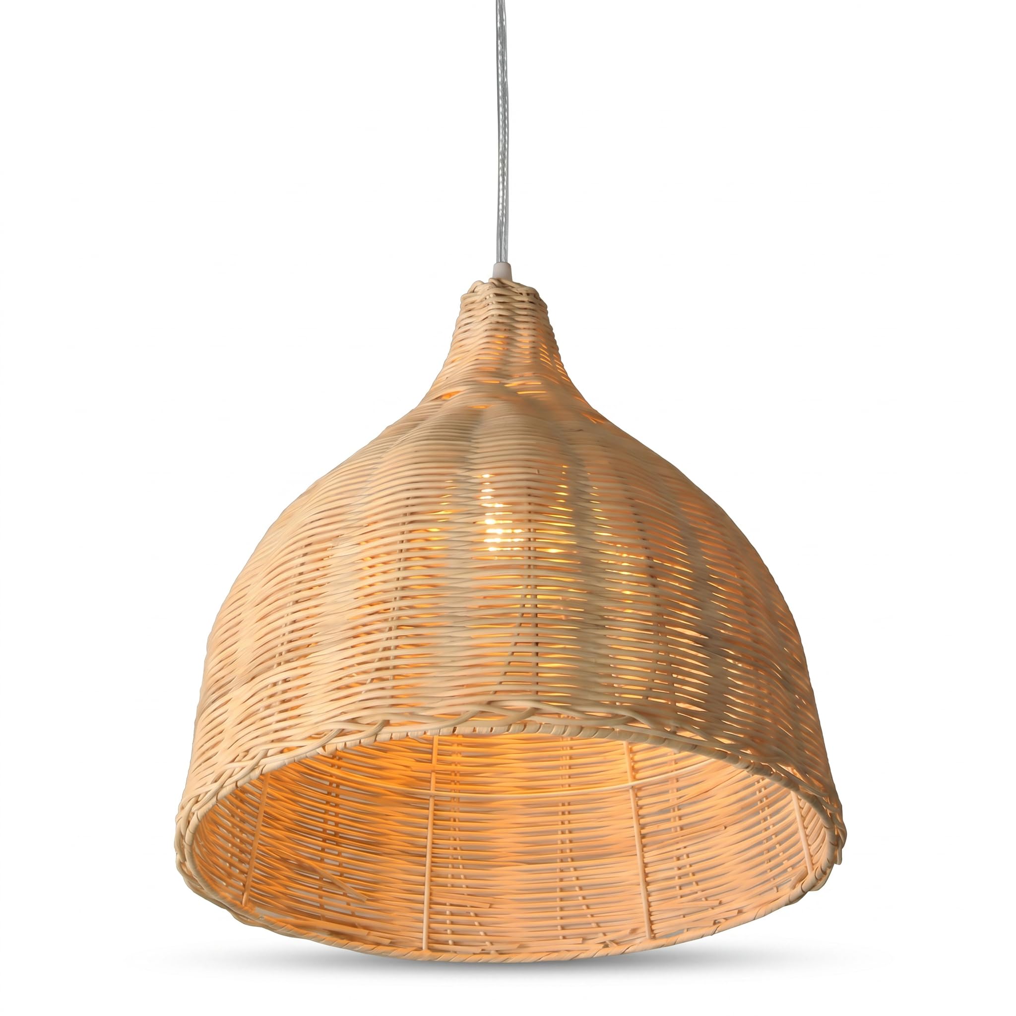 BARCELONA LED Lampada A Sospensione Saski In Rattan Naturale Ø36cm E27