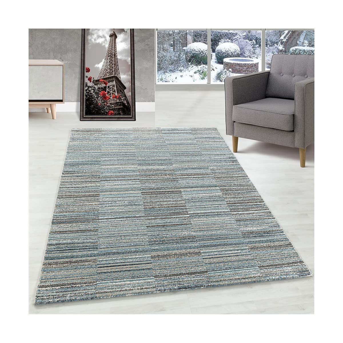 Tapis moderne à poils courts anti-poussière pour entrée et couloir