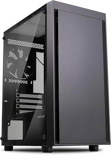 Miniatura 2 de Zalman T3 Micro ATX Case, MATX PC Case with 2 x 120mm Fans Pre-Installed, Full Tempered Glass Side Panel, Compact Mini Tower Gaming Computer Chassis