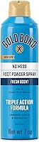 Gold Bond No Mess Talc-Free Foot Powder Spray 7oz Fresh Scent - Triple Action Cooling, Moisture Absorption & Odor Control