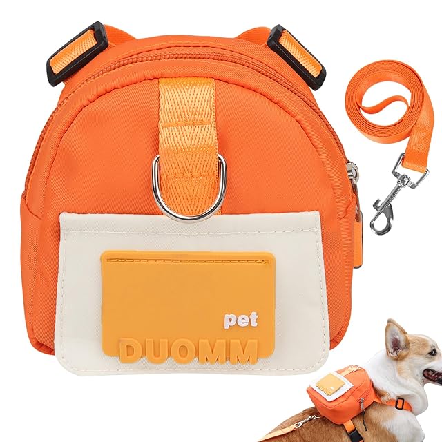 PETCUTE Arnés de Mochila para Perros,Mochila Arnés con Correa para Perros Pequeños y Medianos,Dispensador…
