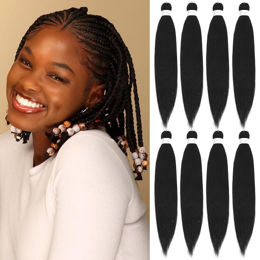 ATRAENTE Pre Stretched Braiding Hair 14 Inch 8 Packs Long Braiding Hair Prestretched For Box Braids Soft Yaki Texture Lightweight Natural For Daily Use And Holidays