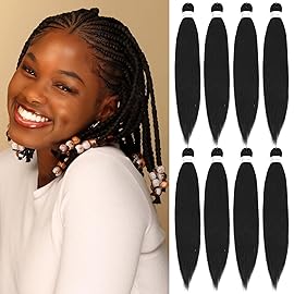 ATRAENTE Pre Stretched Braiding Hair 14 Inch 8 Packs Long Braiding Hair Prestretched For Box Braids Soft Yaki Texture Lightweight Natural For Daily Use And Holidays