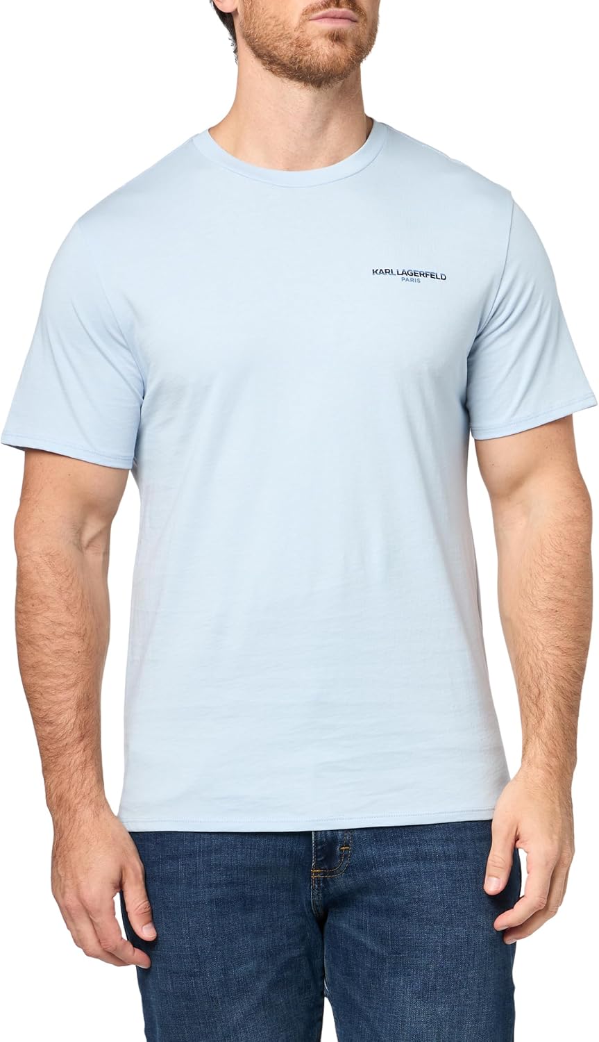 KARL LAGERFELD Men's Pullover Short Sleeve Logo T-Shirt