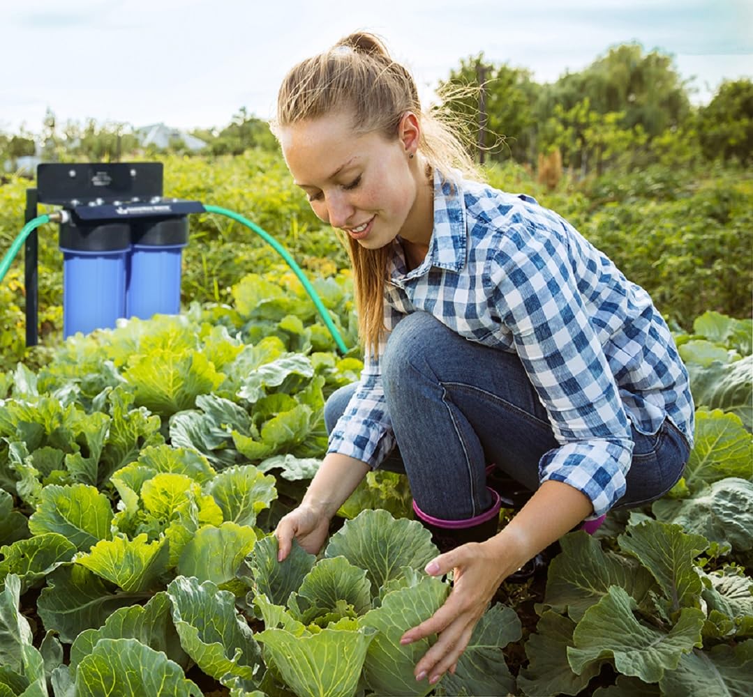 Power Grow 2000. Sistema di filtraggio dell'acqua a 2 stadi ad alta capacità. Ideale per l'uso in grandi giardini, vivai e colture. GrowMax Water.
