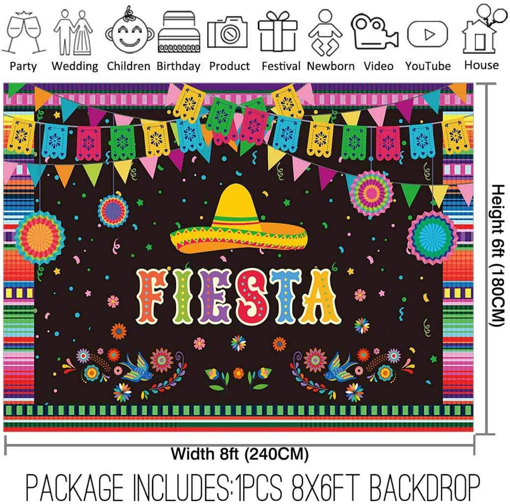 Featured Product Allenjoy 8x6ft Mexican Fiesta Theme Backdrop for Photography Festival Birthday Party Decor Cinco De Mayo Carnival Colorful Flags Floral Banner Table Decor Background Photo Studio Booth Props Supplies 🔥 Cashback up to 70% Allenjoy 8x6ft Mexican Fiesta Theme Backdrop for Photography Festival Birthday Party Decor Cinco De Mayo Carnival Colorful Flags Floral Banner Table Decor Background Photo Studio Booth Props Supplies