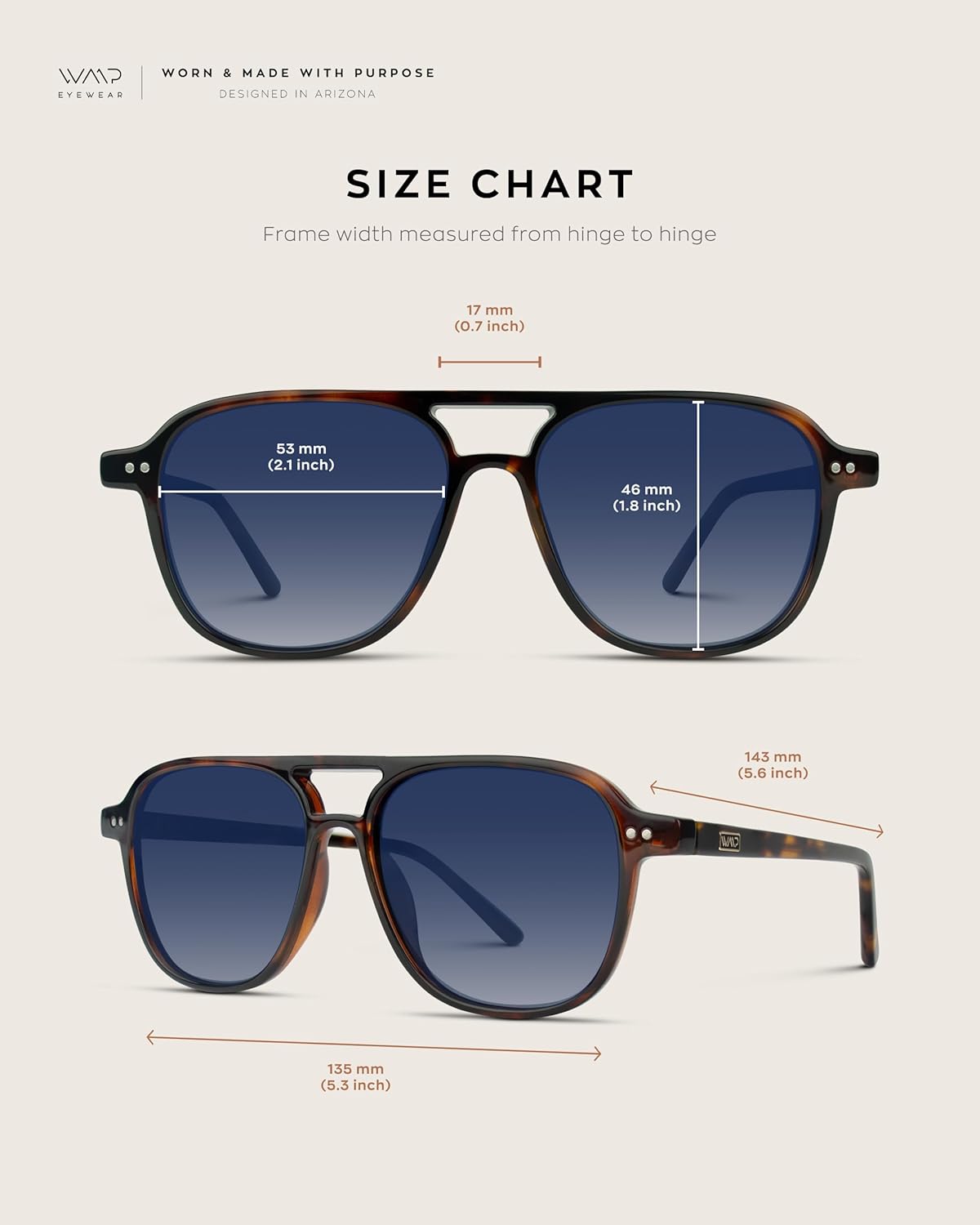 WearMe Pro Polarized Aviator Classic Double Bridge Women's Sunglasses - Image 4